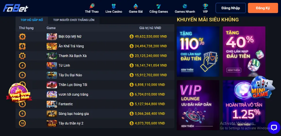 Tổng quan các loại khuyến mãi tại 28 Bet Casino